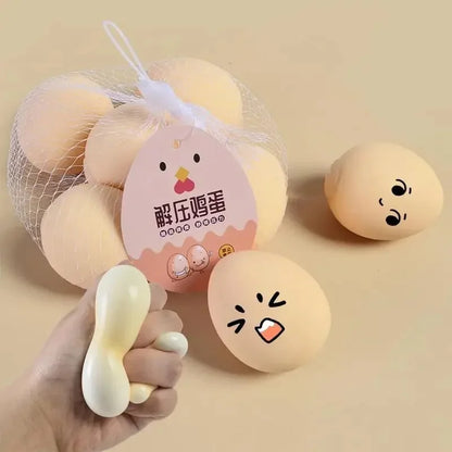 Stress Relief Squeezing Eggs for Kids Anti-Stress Balls Alleviate Tension Anxiety and Improve Focus ADHD Sensory Toys Gift