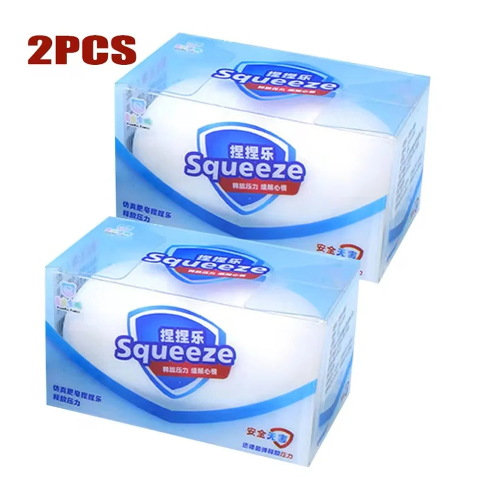 Soap Ball Squishy Soap Stress Ball Fidget Toy Crunchy Squeeze Ball Round Blocks Filled ASMR Anti Stress Toys for Adults