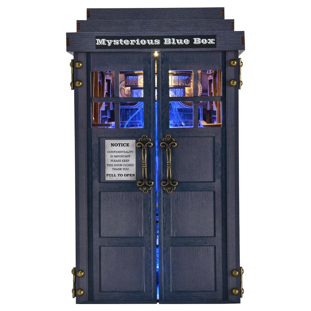 Robotime Book Nook Kit Mysterious Telephone Booth DIY Wooden Puzzle Bookshelf Insert Decor Gift