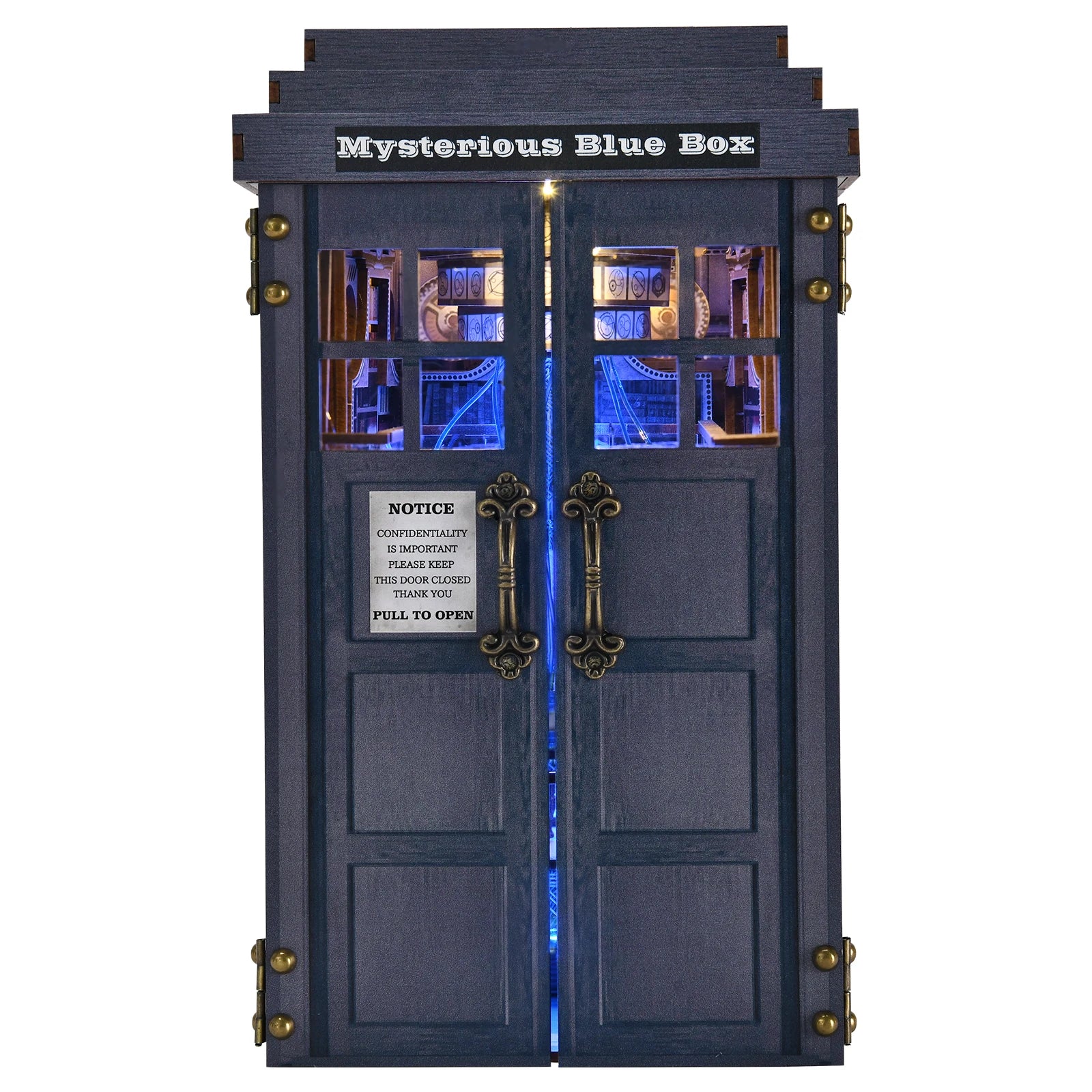 Robotime Book Nook Kit Mysterious Telephone Booth DIY Wooden Puzzle Bookshelf Insert Decor Gift