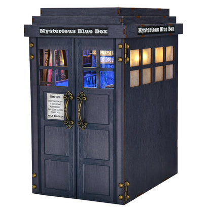 Robotime Book Nook Kit Mysterious Telephone Booth DIY Wooden Puzzle Bookshelf Insert Decor Gift