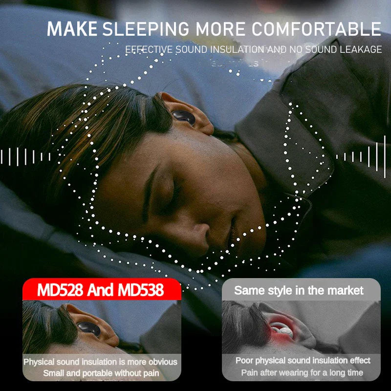 SK Ultra-thin Sleep Headphones 5.3 Wireless Bluetooth Headset Invisible Earbuds Hidden In Ear Button Sports Earphones Waterproof