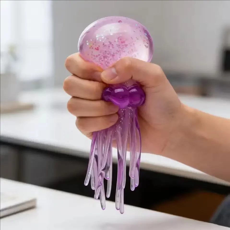 Nee doh Squishies Jellyfish  Squish Toy Fidget Toy, Water Sensory Soft Jelly Squeeze Stress Relief Fidget Toy