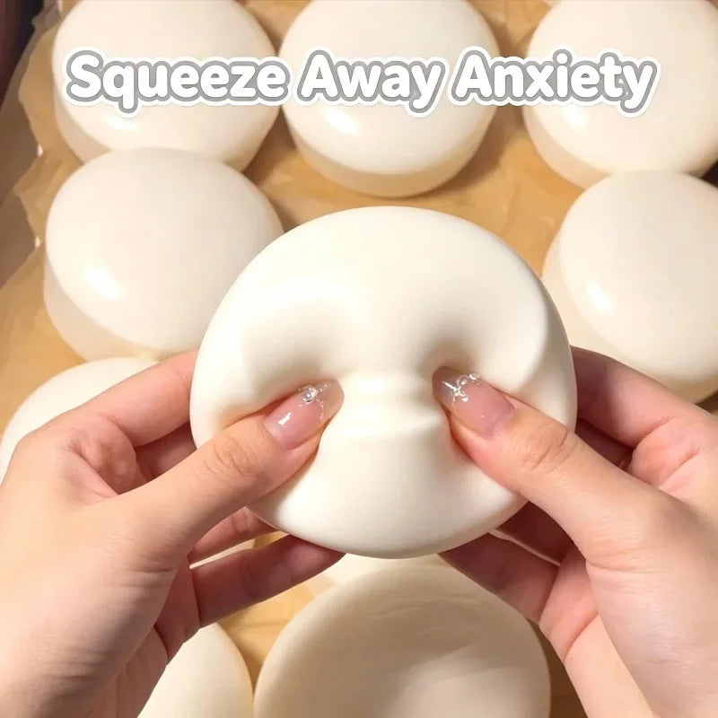 Squeeze Toys Milk Cake Squeeze Taba Soft Toy, Cute Milky White Squeeze Toy, Finger Toy, Stress Relief Toy, Soft Girl Birthday Gift Toy