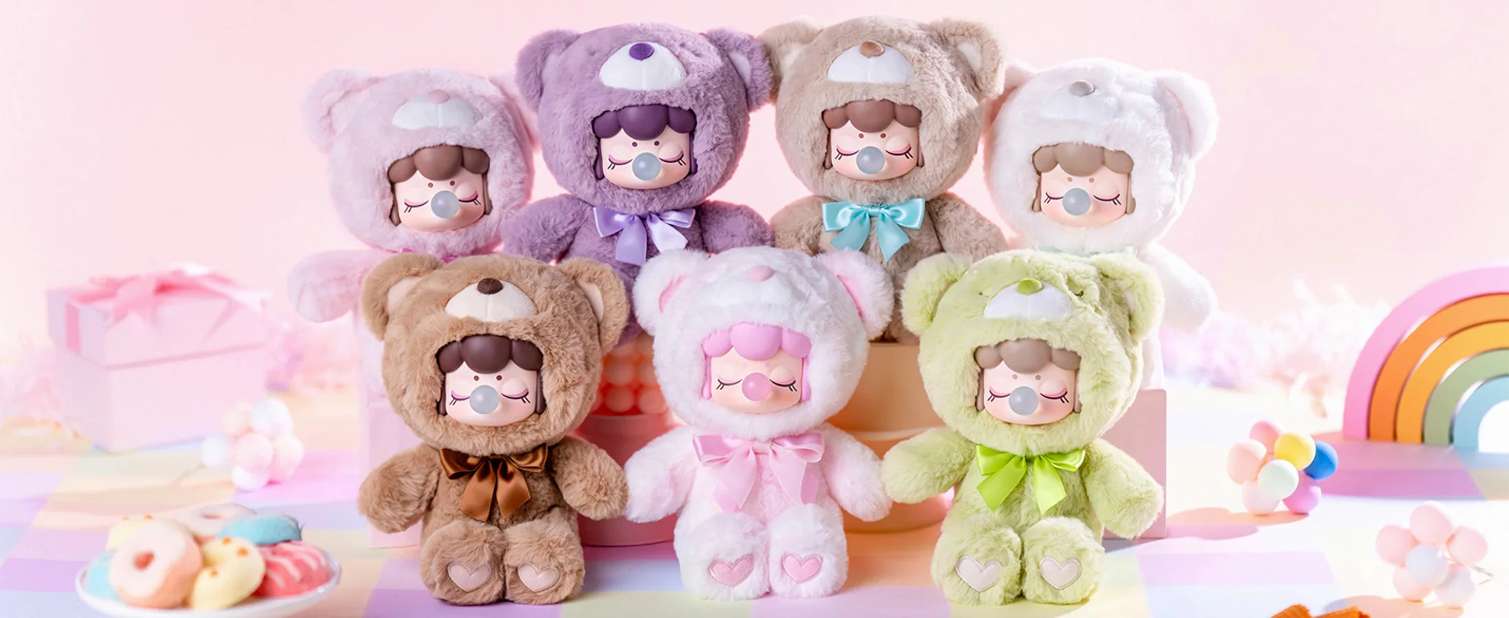 Robotime Rolife Nanci Chocolate Colorful Plush Bear Series Blind Box Handmade Decoration Surprise Box Children's Christmas Gifts