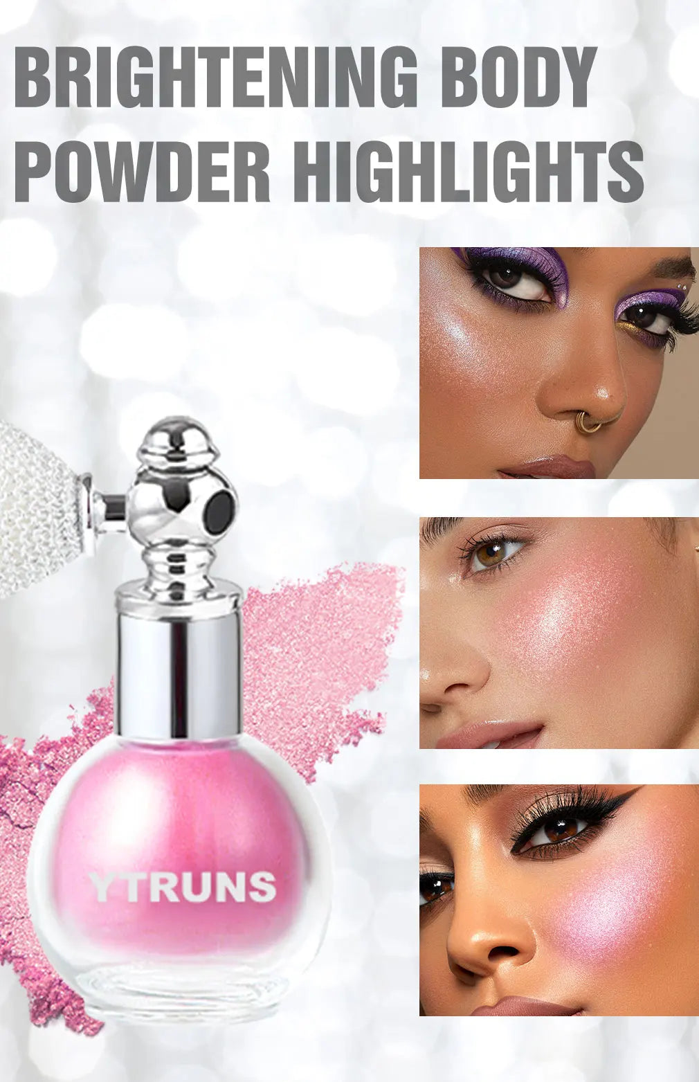 Star Glitter Spray, Body Makeup Highlighter, 3D Glitter Laser Fine Powder, Suitable For Performance And Dance, Clavicle And Body