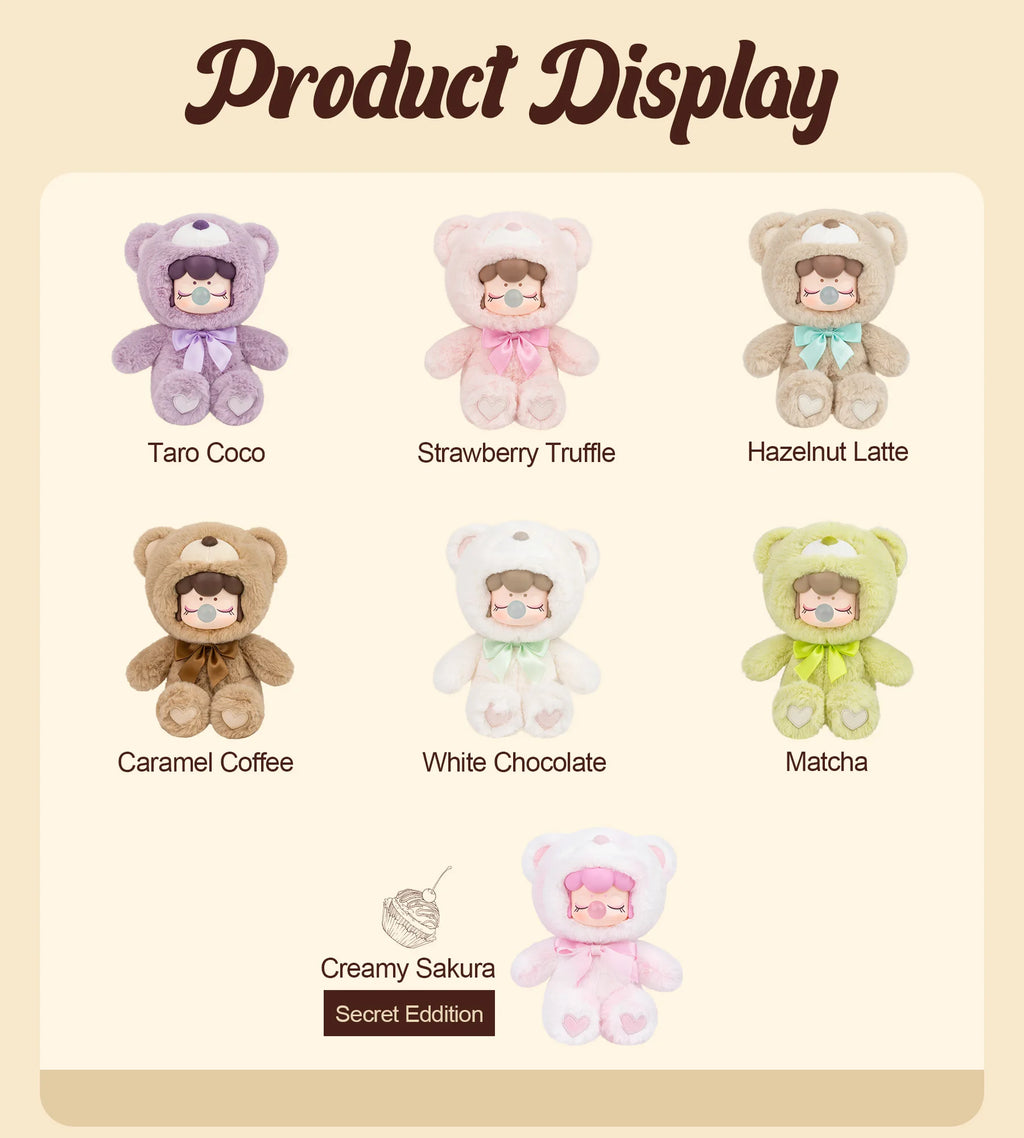 Robotime Rolife Nanci Chocolate Colorful Plush Bear Series Blind Box Handmade Decoration Surprise Box Children's Christmas Gifts
