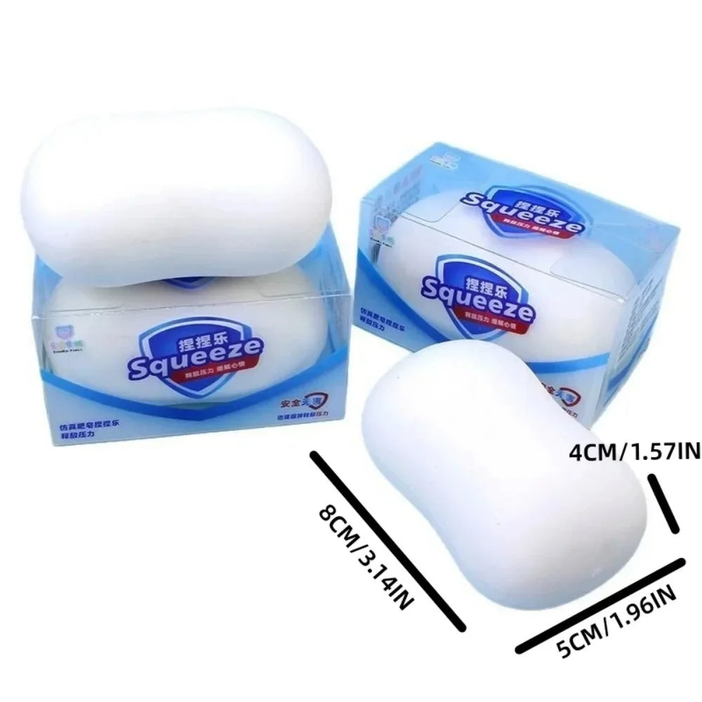 Soap Ball Squishy Soap Stress Ball Fidget Toy Crunchy Squeeze Ball Round Blocks Filled ASMR Anti Stress Toys for Adults