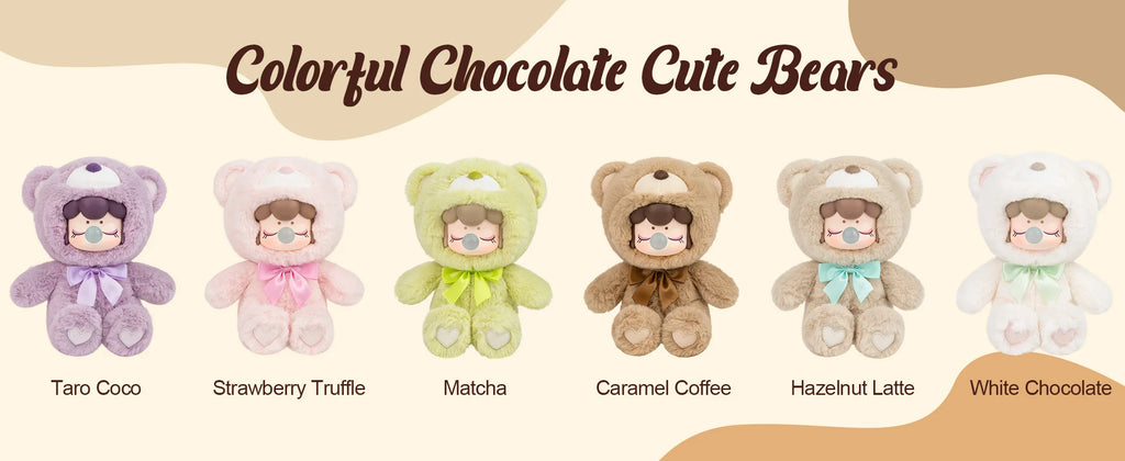 Robotime Rolife Nanci Chocolate Colorful Plush Bear Series Blind Box Handmade Decoration Surprise Box Children's Christmas Gifts