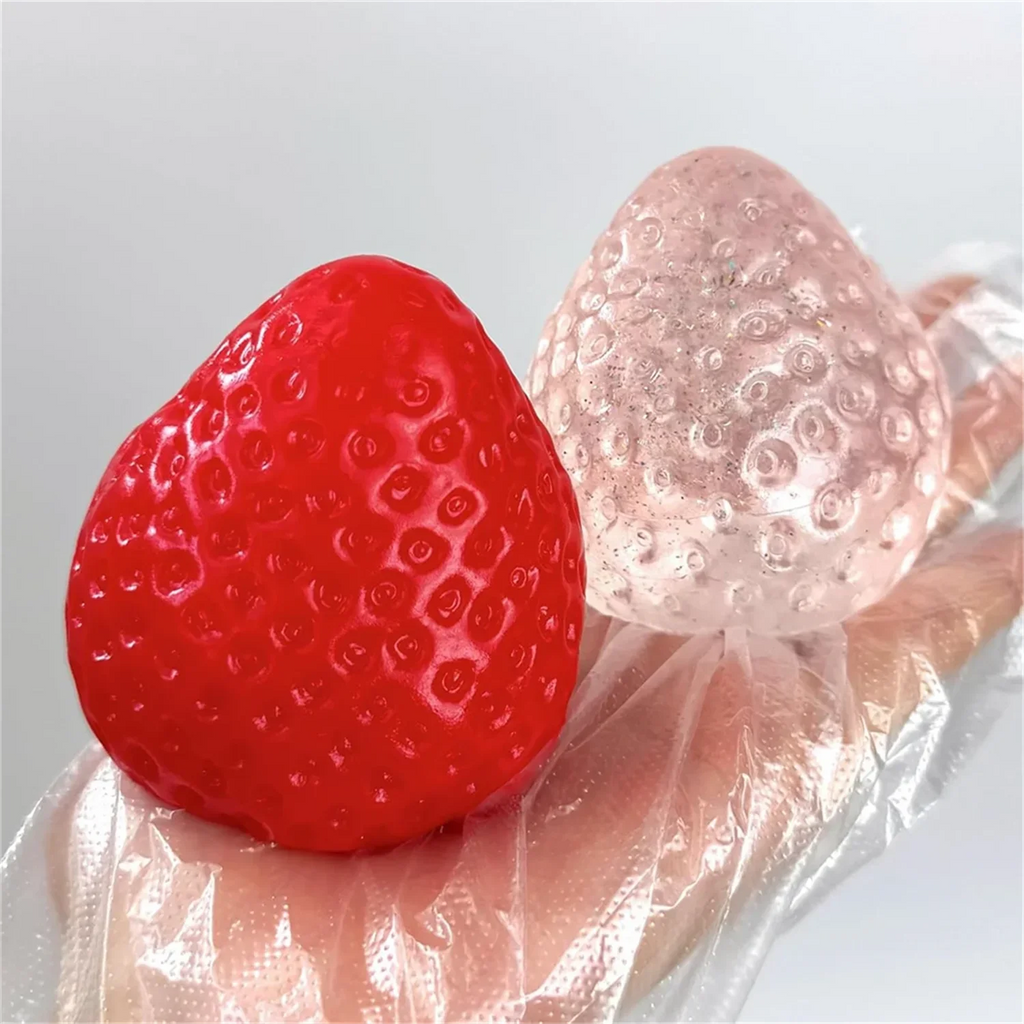 1pcs Taba Squishies Strawberry Fruit Squeeze Toys Kawaii Sticky Stress Fidget Toy Gift Perfect Desk Accessory for Kids Adults