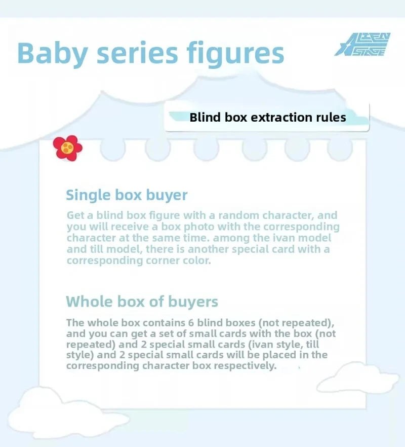 6PCS Blind Box Alien Stage Free Stage Series TILL Two-dimensional Animation Peripherals Collection Model Doll Surprise Gifts Toy