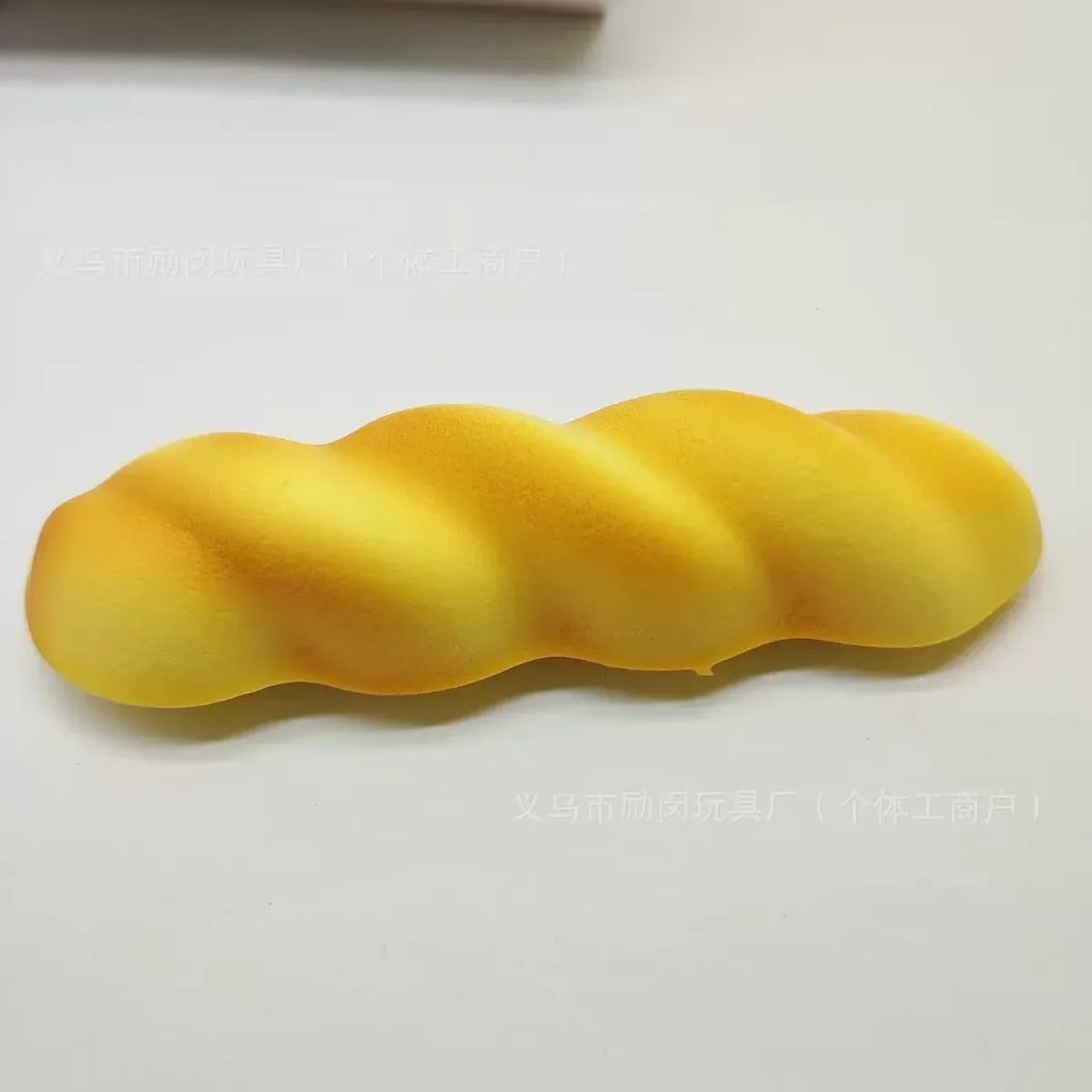 1pc Croissant Fried Dough Stick Cat Paw Squishy Toy, Slow Rebound Stress Relief Squeeze Fidget, Cute Desktop Decompression Gift