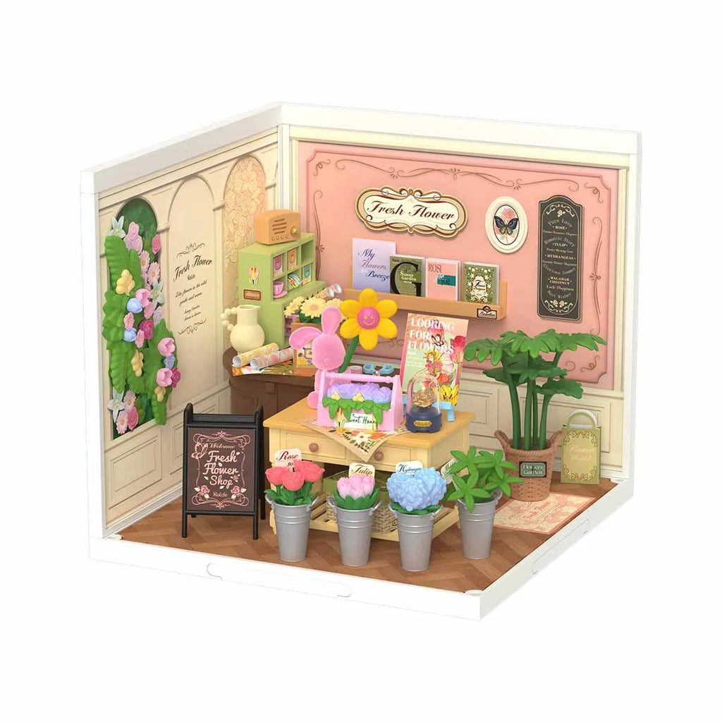 Robotime Rolife Super Creator Tasty Cake Shop DIY Miniature Dollhouse Building Blocks Gift for Kids