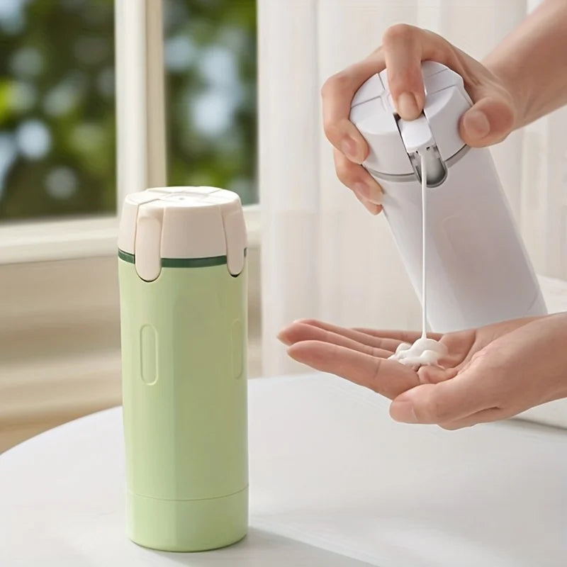 4-in-1 Travel Dispenser Bottle, Leak-Proof Refillable Silicone Squeeze Container with Lock, Compact and Lightweight Toiletry Organizer, Easy to Carry, Ideal for Business Trips, Vacations, and Frequent Travelers