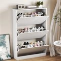 Shoe Cabinet with 3 Flip Drawers, Hidden Wood Shoe Cabinet,Freestanding Shoe Storage Cabinet for Entryway, Customized