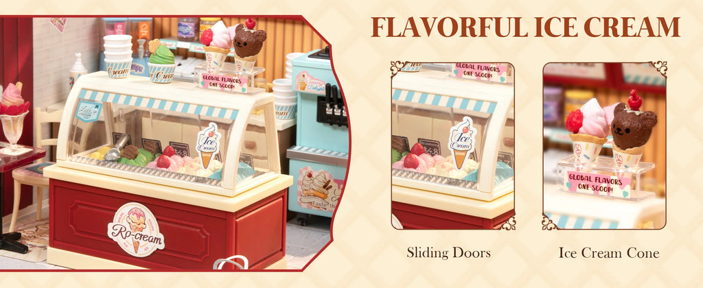 Robotime Rolife Super Creator Tasty Cake Shop DIY Miniature Dollhouse Building Blocks Gift for Kids