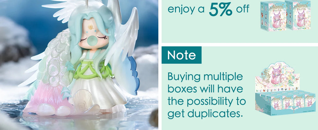 Rolife Nanci Blind Box Oriental Mythological Creatures Action Figure Collectible Doll Toys Surprise Box for Kids Friends Adults