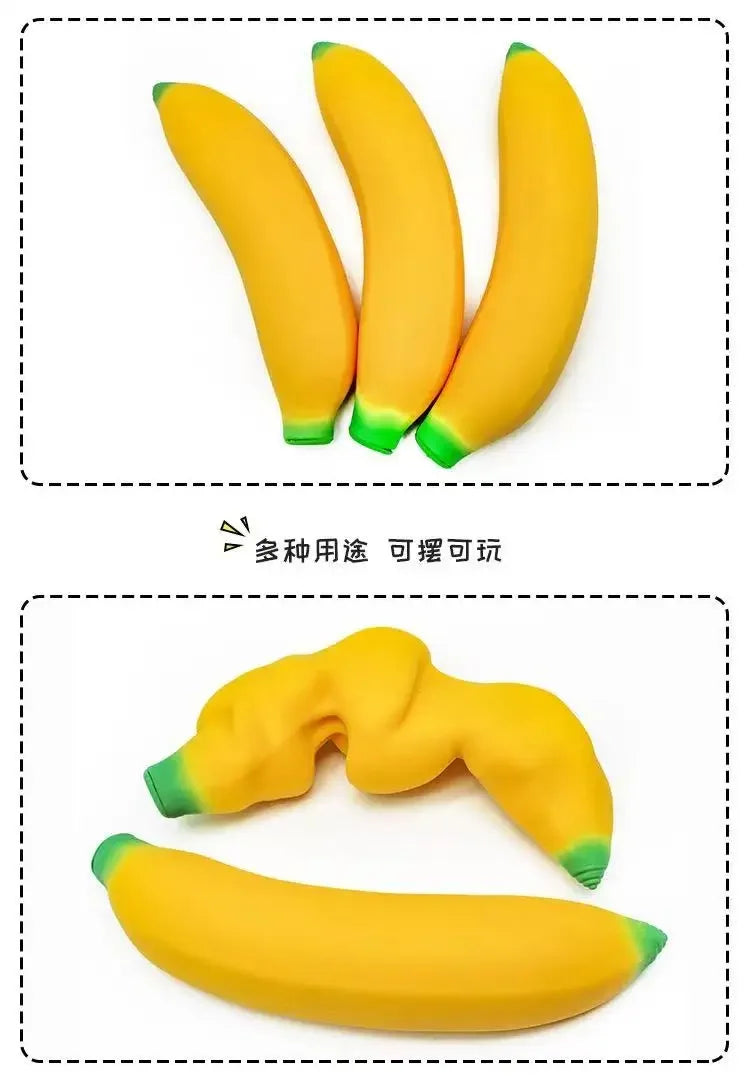 Simulated Banana Squishy Toy Slow Rising Stress Ball Novelty Sensory Fidget Anxiety Relief Squeeze