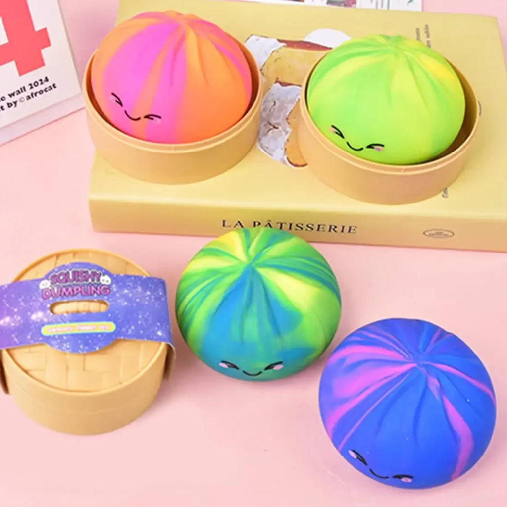 Giant Dumpling Mystery Box: Random Color Glitter Squishy Toy, Maltose Texture Slow Rising Stress Ball, Aesthetic Desk Toys