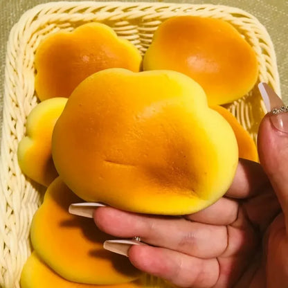 Squishy Caramel Color Cloud Bread Squeeze Toy Stress Relief Slow Rising Sensory Fidget Toys for Kids and Adults Relaxing Gifts