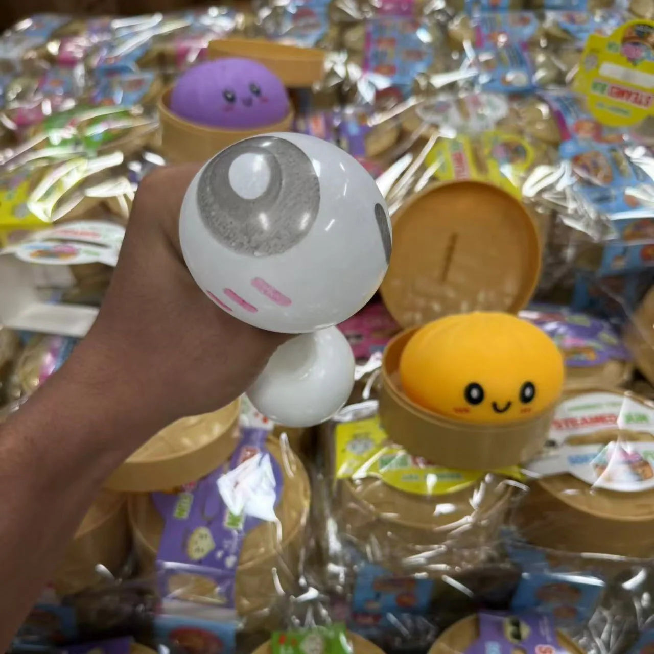 Giant Dumpling Mystery Box: Random Color Glitter Squishy Toy, Maltose Texture Slow Rising Stress Ball, Aesthetic Desk Toys
