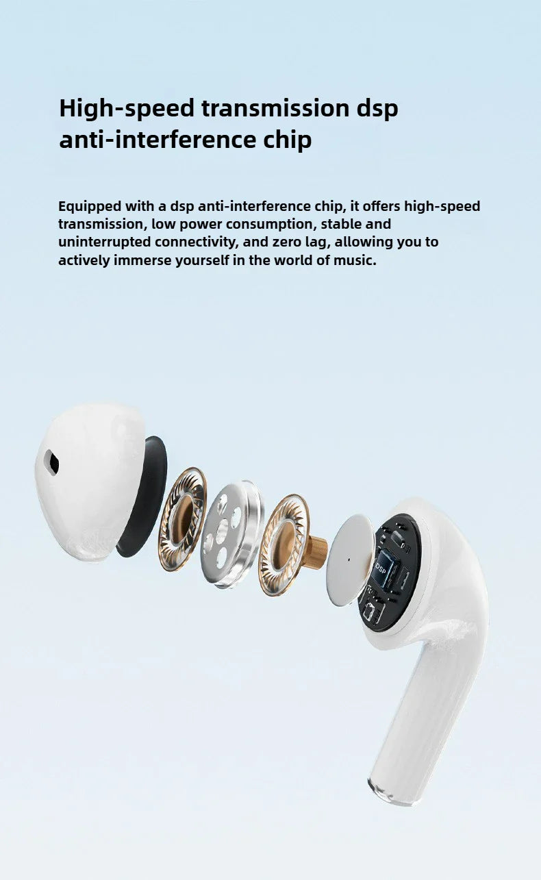 Air Pro4 wireless earphones Bluetooth 5.3 in ear earphones suitable for sports, gaming, and office work, compatible with all ear