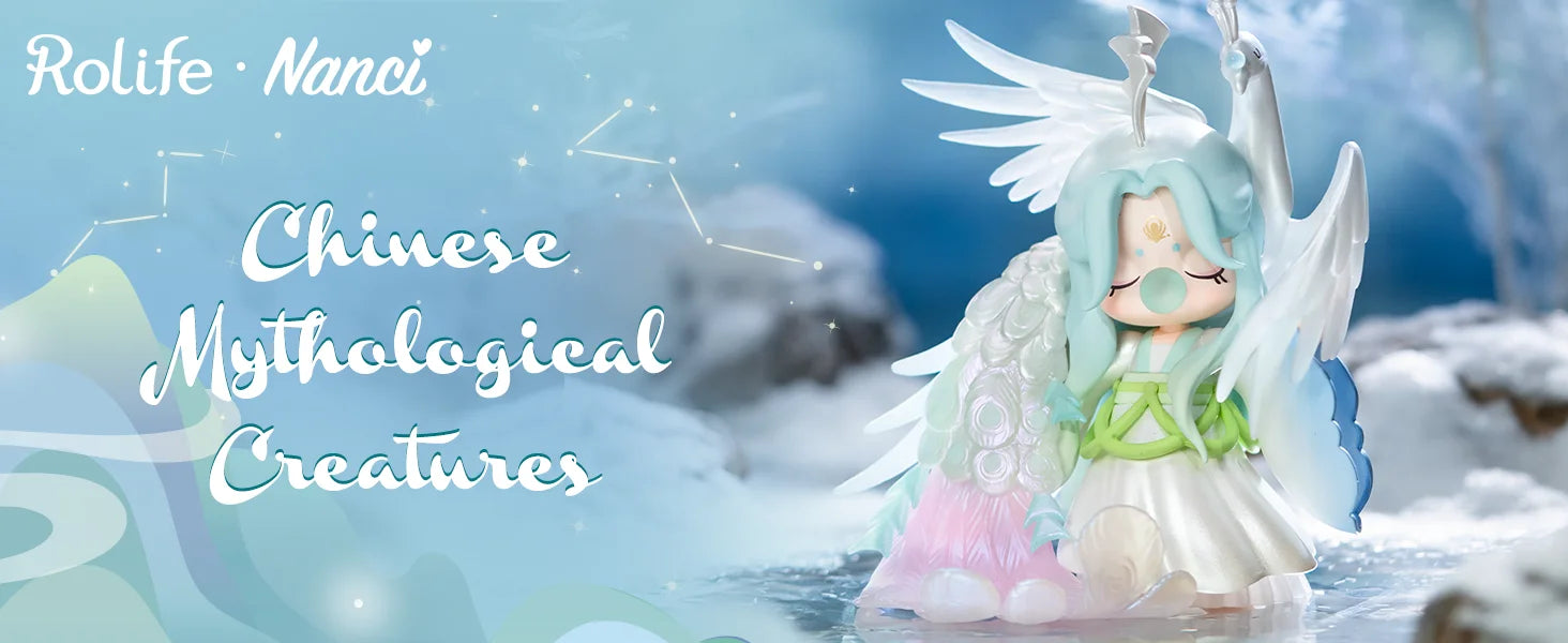 Rolife Nanci Blind Box Oriental Mythological Creatures Action Figure Collectible Doll Toys Surprise Box for Kids Friends Adults