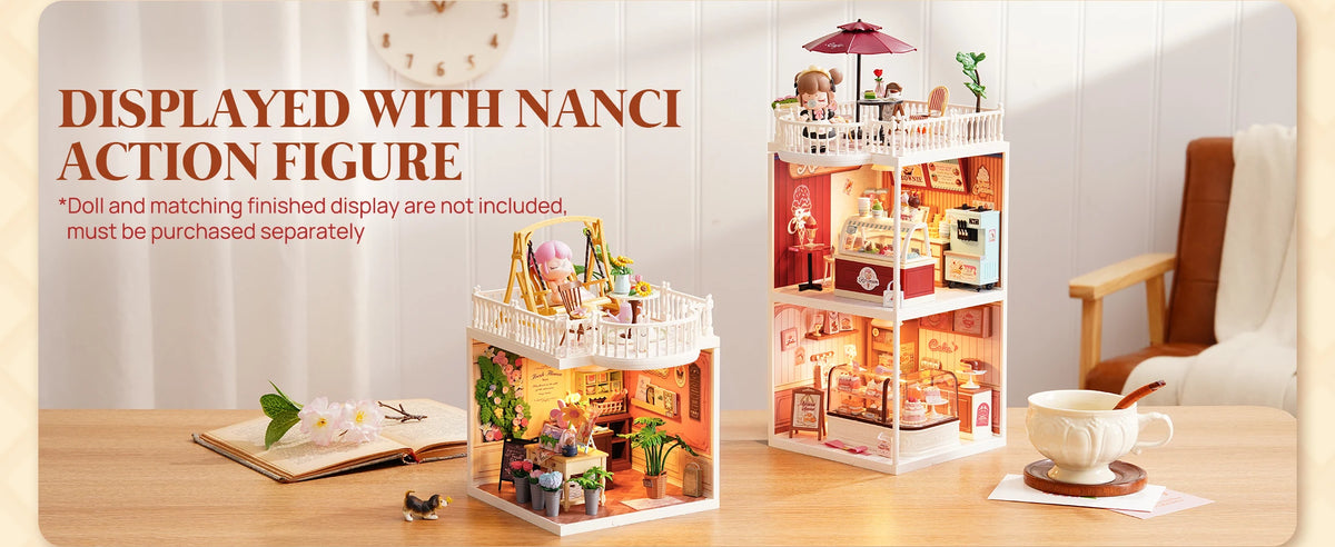 Robotime Rolife 3D Puzzle Lovely Pink Bedroom DIY Miniature House Kit Building Blocks Gift Girls Kids