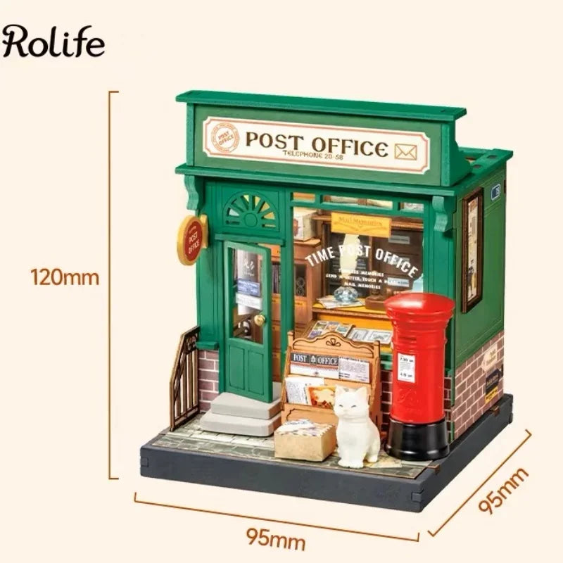 Robotime Rolife Miniature Dollhouse Kit for Kids Girls Wooden Toy Building Set Family Gift 4 Designs