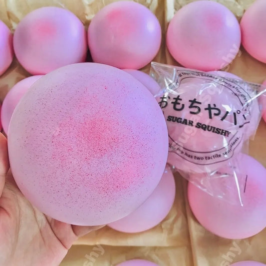 Squishy Simulated Pink Buns Squeeze Toy Soft Stress Relief Slow Rising Sensory Fidget for Anxiety ADHD Autism Gifts for Kids