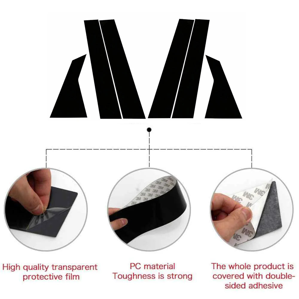 Door Window Pillar Post Covers Trim for Honda Civic 10Th 2016 2017 2018 2019 2020 Car Door Pillar Sticker Styling Accessories