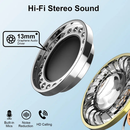 Wireless Earbuds Bluetooth 5.3 In-Ear Headphones Dual ENC Mic 35H Playtime Sport Waterproof