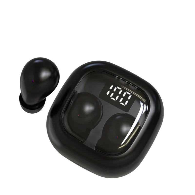 SK Small Headphones Wireless Bluetooth Headset Sport Sleeping Invisible Comfortable To Wear Bass Earbuds Earphone For All Phones