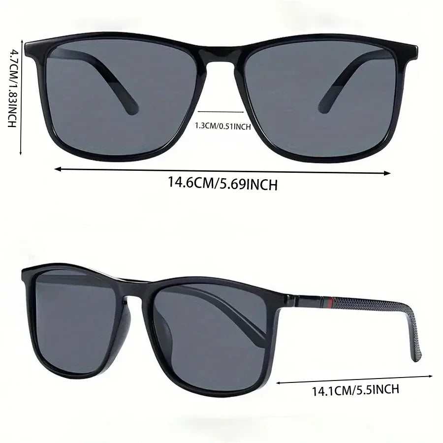 Luxury Square Vintage Sunglasses for Men & Women – 2 Pack (UV400 Protection)