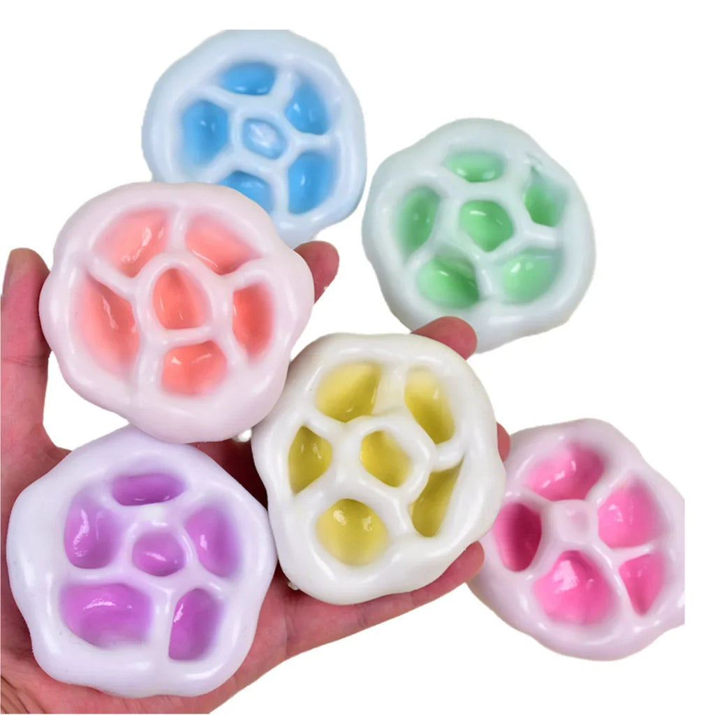 Shapeable Vacuum Squishies Sand Ball Grape Stress Ball Stress Relief Noisy Ball Desktop Squeezing Soothing Toy Birthday Gift