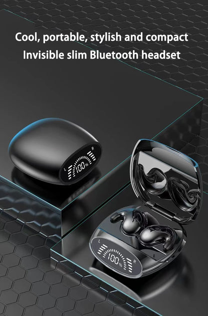 SK Sleep Headphones Bluetooth 5.3 Ultra-Thin Invisible Wireless Earbuds Waterproof Sport Button Control