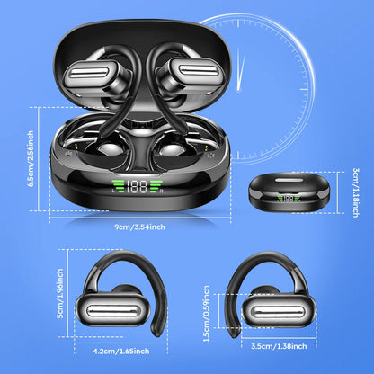 Bluetooth Earphones IPX7 Waterproof TWS Wireless Earbuds 20H Playtime Dual Wear Sport Swimming