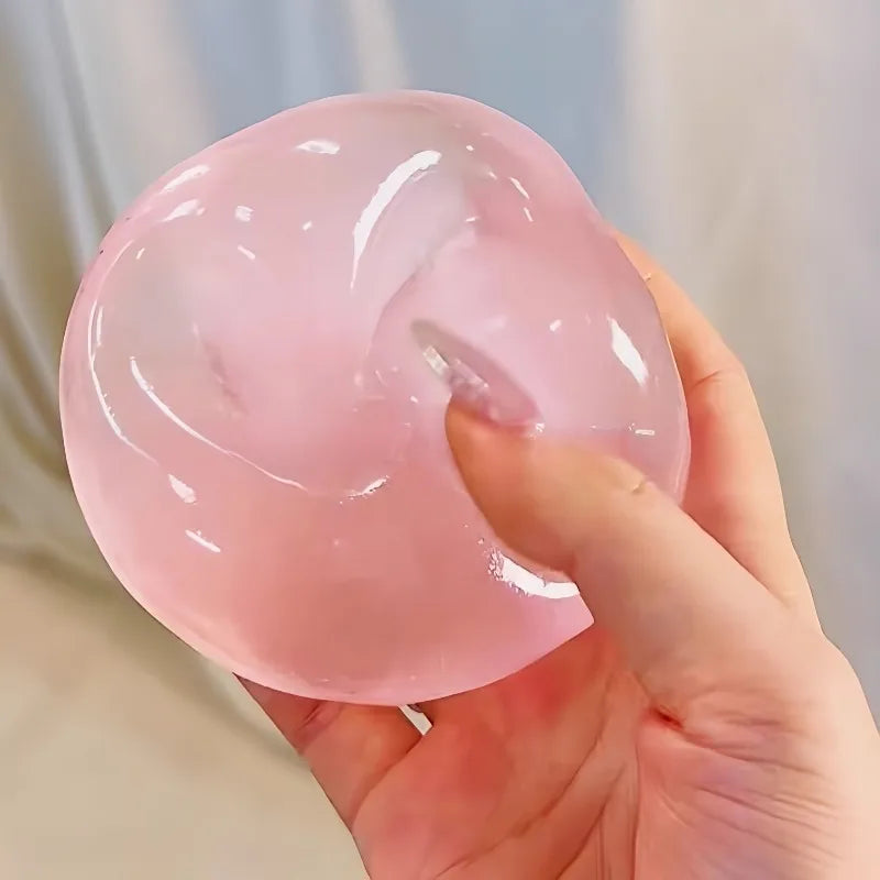 Pink & Blue Maltose Squishy Toys – Soft Transparent Slow Rebound Sensory Decompression Toy