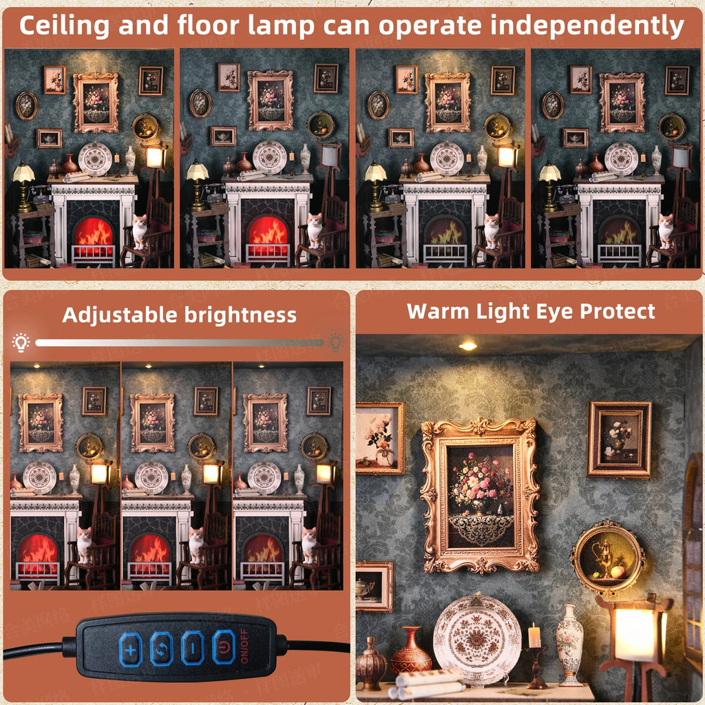 Robotime Book Nook Kit Tailor's Shop DIY Wooden Puzzle Bookshelf Insert Decor Gift for Adults Teens
