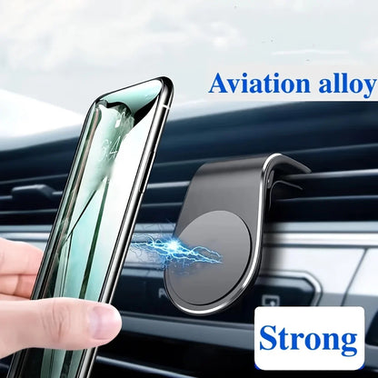 1PC Magnet phone holder car air outlet L holder navigation magnetic suction