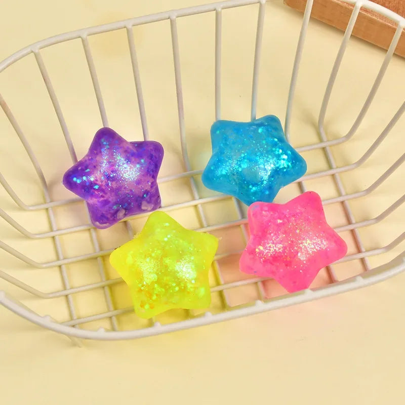1pc Maltose Star Slow Rising Squishy Decor, Creative Squeeze Ornament for Desk Display, Cute Soft Star Fidget for Office