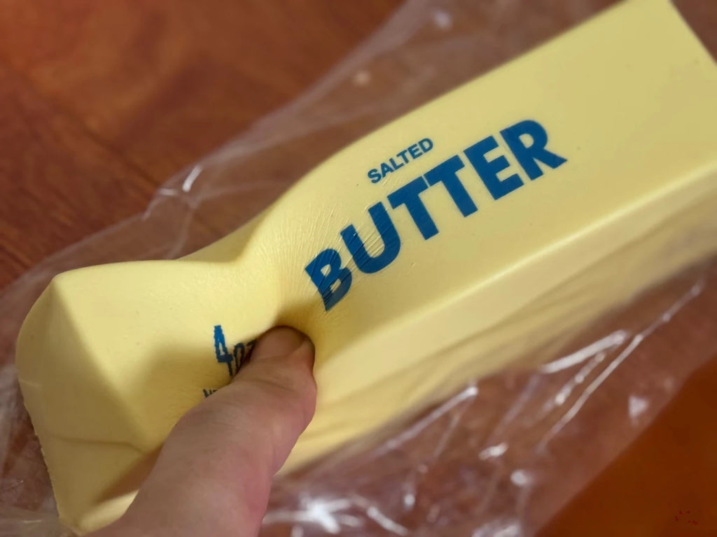 1/2PC anti pressure butter stick decompression plush toy slowly rising soft clay squeezing elastic cheese stick prank toy