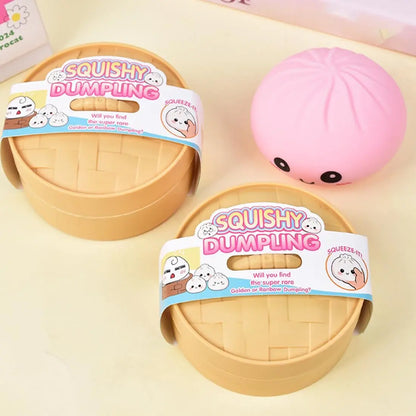 Dumpling Squishy Toy Slow Rising Maltose Fidget Random Color 1/2/4/12 Pack