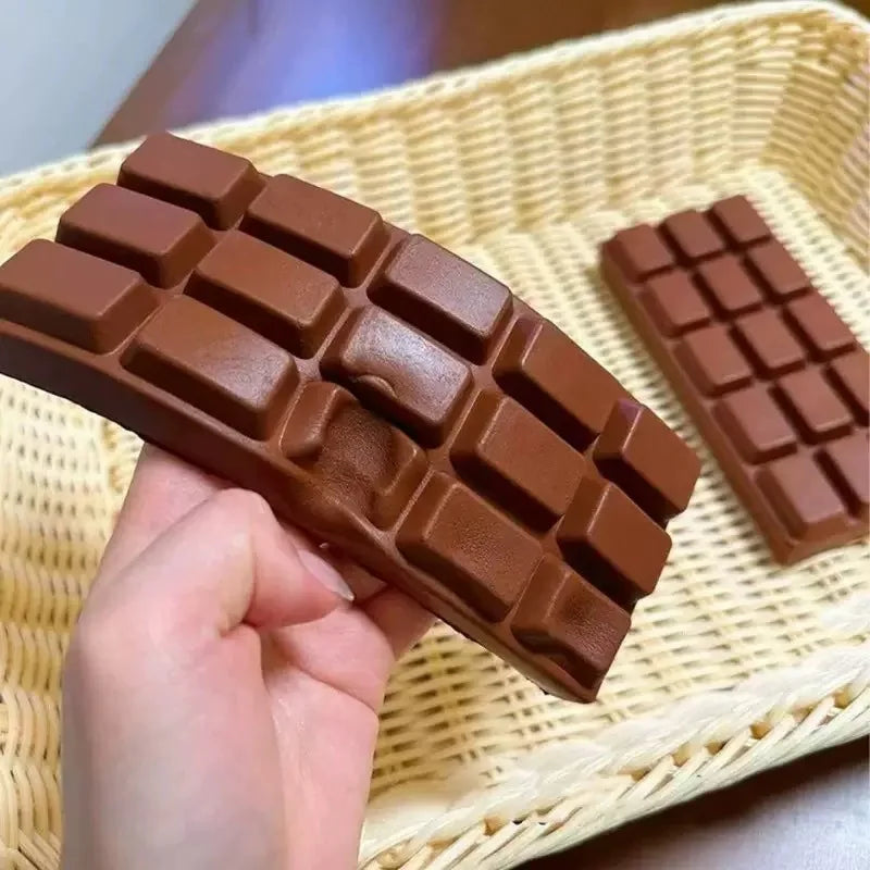 Chocolate Bar Squishy Toy, Slow-Rising Stress Relief Fidget, 1 or 3 Pack
