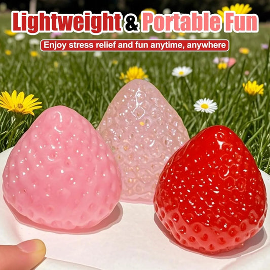 1pcs Taba Squishies Strawberry Fruit Squeeze Toys Kawaii Sticky Stress Fidget Toy Gift Perfect Desk Accessory for Kids Adults