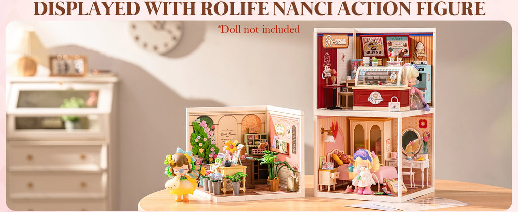 Robotime Rolife 3D Puzzle Lovely Pink Bedroom DIY Miniature House Kit Building Blocks Gift Girls Kids