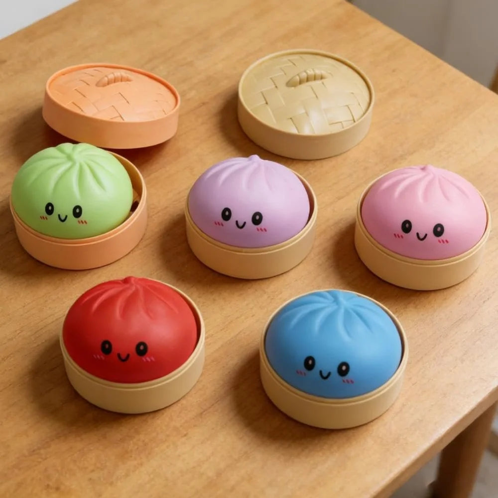 Dumpling Squishies Toy, Dumpling Squishy Mystery Box, Giant Squishies Stress Relief Toy, Super Soft Slow Rising Fidget Sensory Toys for Easter Basket Stuffers, Parties, Classroom Prizes Adults Kids.