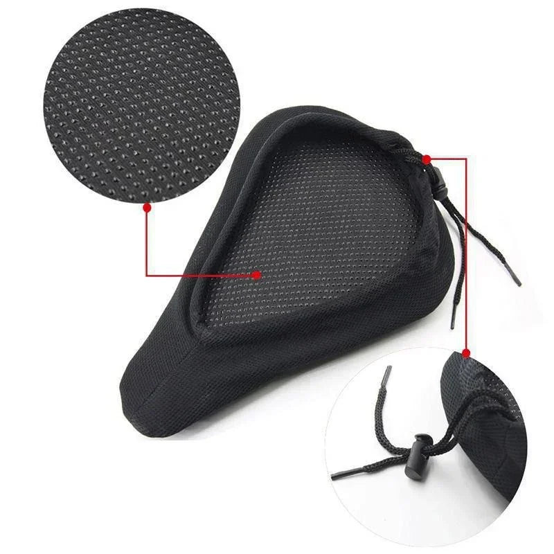 Bicycle Saddle 3D Bike Seat Cover Padded Wide Gel Soft Pad Exercise Bike Seat Cushion Wide Foam Mountain Bicycle Seat Cushion