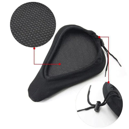 Bicycle Saddle 3D Bike Seat Cover Padded Wide Gel Soft Pad Exercise Bike Seat Cushion Wide Foam Mountain Bicycle Seat Cushion