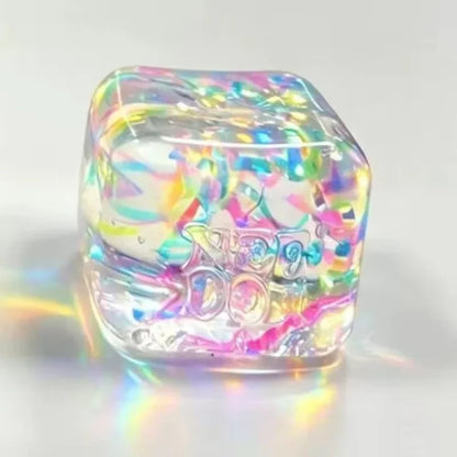 Holographic Ribbon Squishy Fidget Toy, Squeeze, Knead & Stretch, 1 Piece